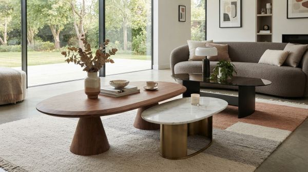 Le top des tables basses ovales incontournables à acheter